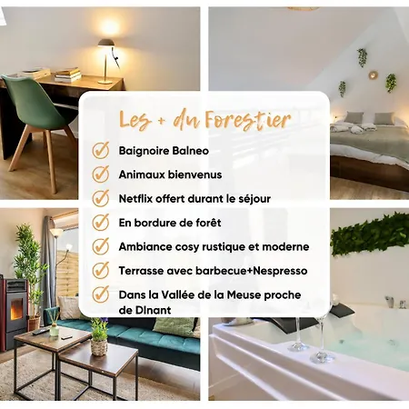 Le Forestier - Moderne & Confort - Balneo Netflix Gratuit Bbq Terrasse -animaux Bienvenus *